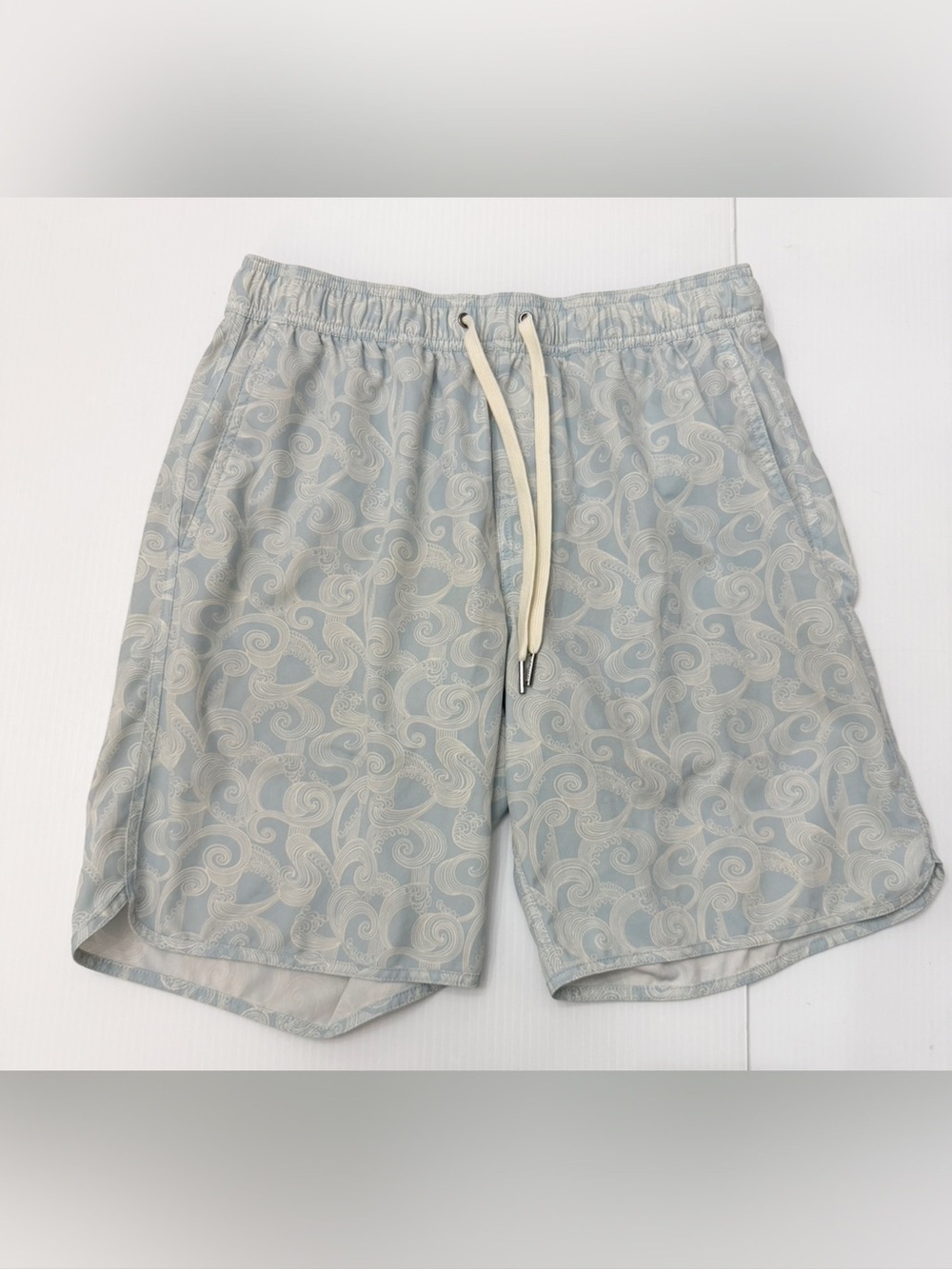 Fair Harbor Light Blue Tidal Wave Swim Short Trunks - M